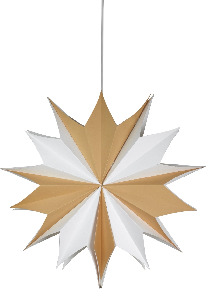 Weihnachtsstern aus dickerem Papier weiss braun von PR Home 60cm unter Dekorationsleuchten > PR HOME > Root Catalog