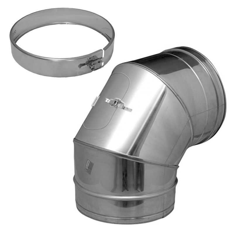 Winkel 90- mit Reinigungs�ffnung f�r Schornsteinsets 200mm DW6