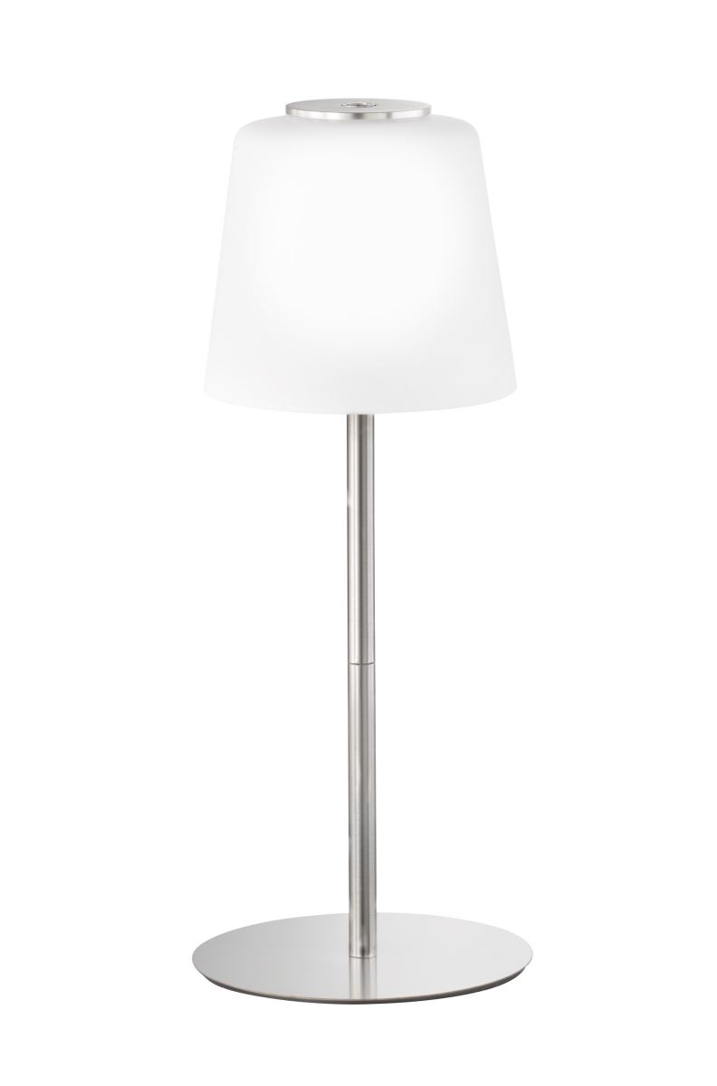 WOFI Genk 015 LED Tischleuchte nickel matt 230lm Akkubetrieb 14x35cm unter Tischleuchte Schlafzimmer > Wohnzimmerbeleuchtung > Beleuchtung