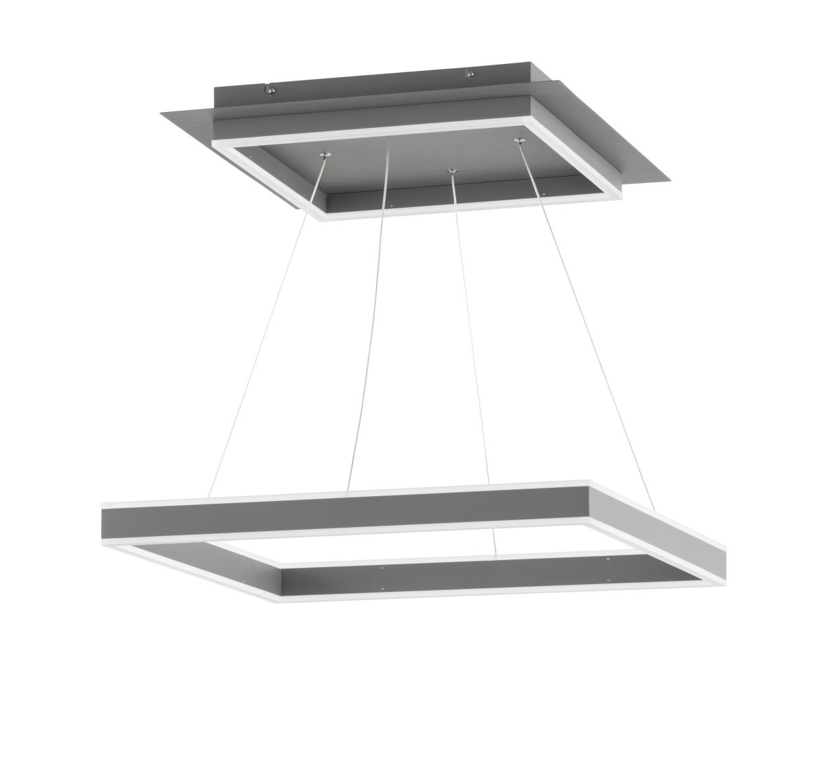 WOFI Kemi 226 LED Hngeleuchte dunkelgrau 7600lm mit Fernbedienung 60x60x150cm