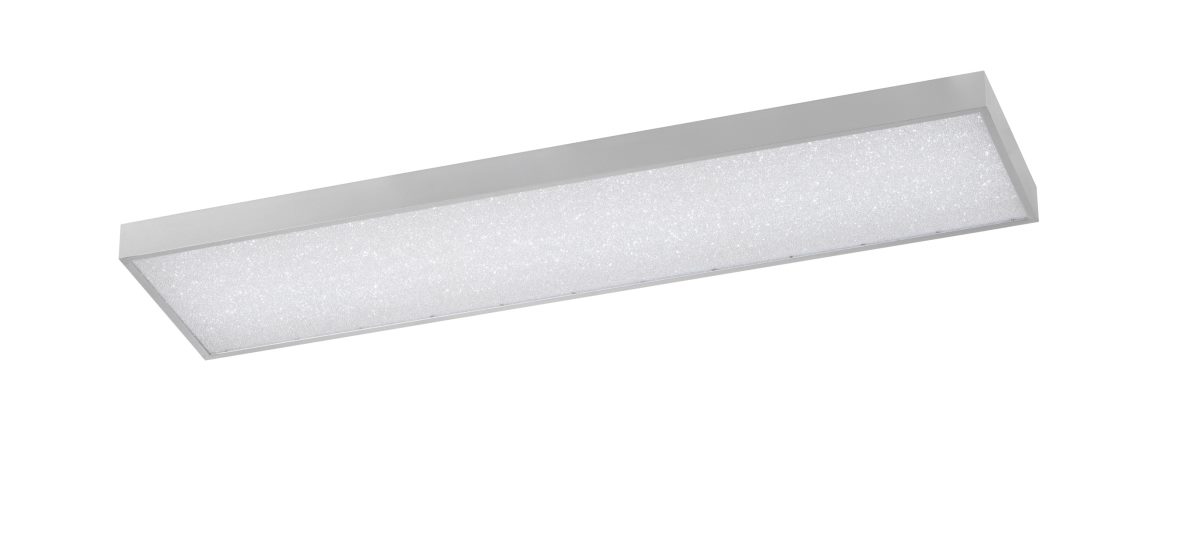 Wofi LED Deckenlampe GLAM silber 1200x300mm lnglich Kristalleffekt