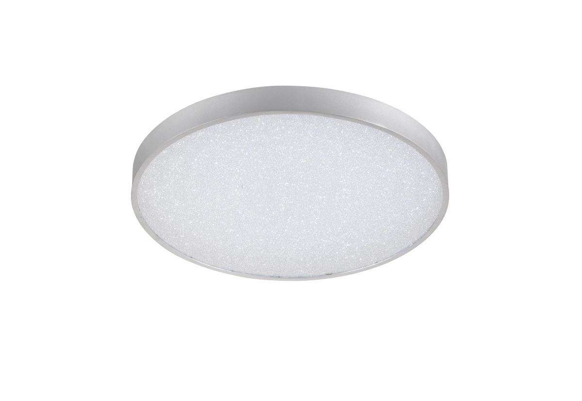 Wofi LED Deckenlampe GLAM silber 600mm rund Kristalleffekt unter Deckenleuchten > Wohnraumleuchten > Beleuchtung