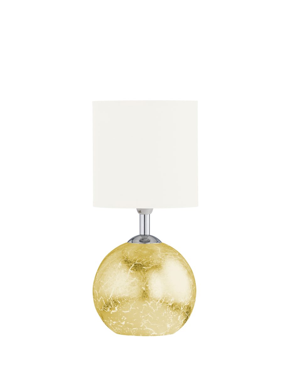 Wofi Tischlampe CARMEN goldfarbig E14- G9 unter Tischleuchte Schlafzimmer > Wohnzimmerbeleuchtung > Beleuchtung