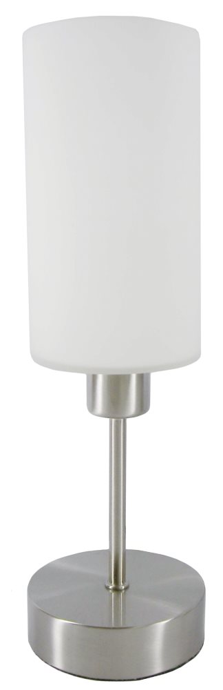 Wofi Tischlampe LOFT nickel matt E14 330x90mm Touchdimmer unter Tischleuchte Schlafzimmer > Wohnzimmerbeleuchtung > Beleuchtung