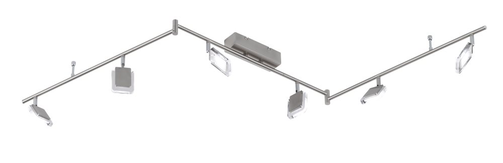 Wofi VILETA 254 LED Deckenspot- nickel-matt- 6-flg- unter Strahler / Spots > Esszimmerbeleuchtung > Nach Raum